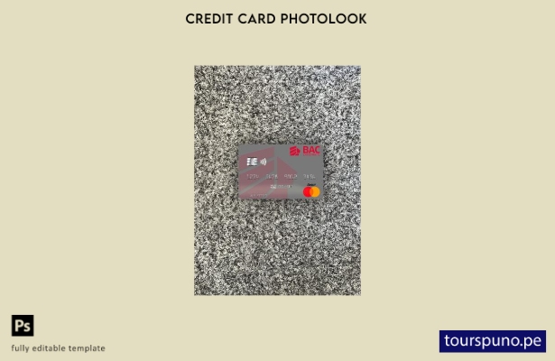 listo para imprimir Nicaragua BAC Credomatic mastercard photolook plantilla fron
